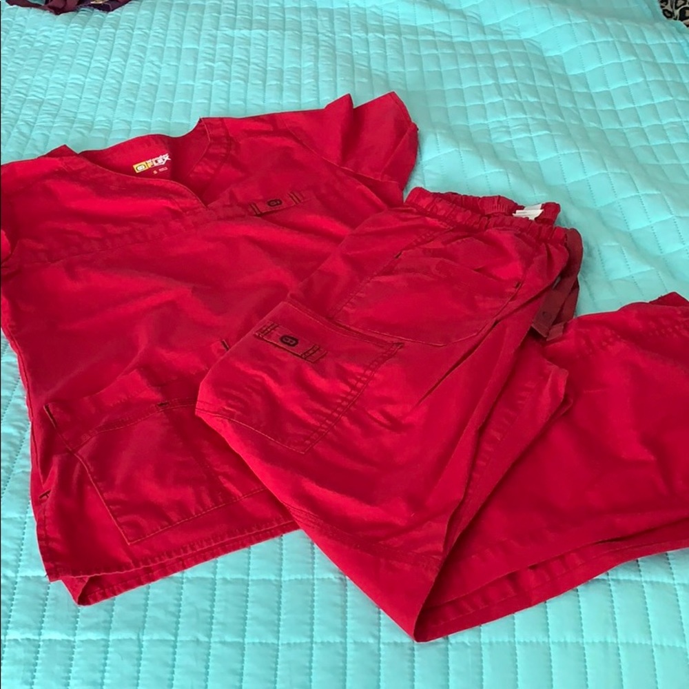 Wine WonderWink Flex Scrub Set